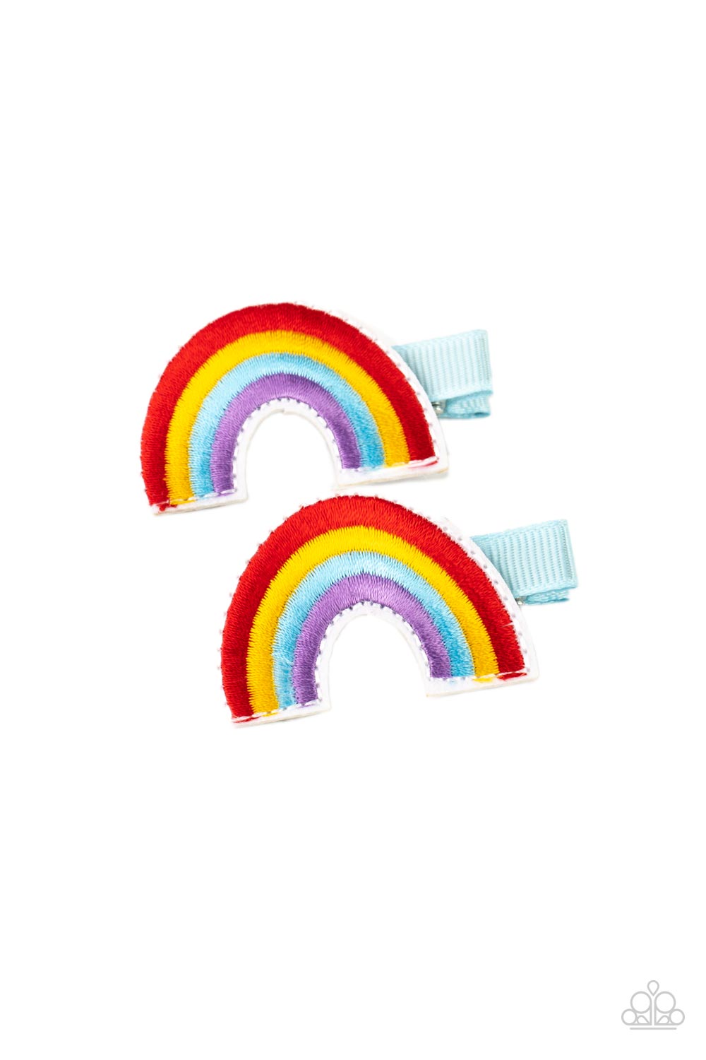 Follow Your Rainbow - Multi Colored Rainbow Paparazzi Set of 2 Hair Clips