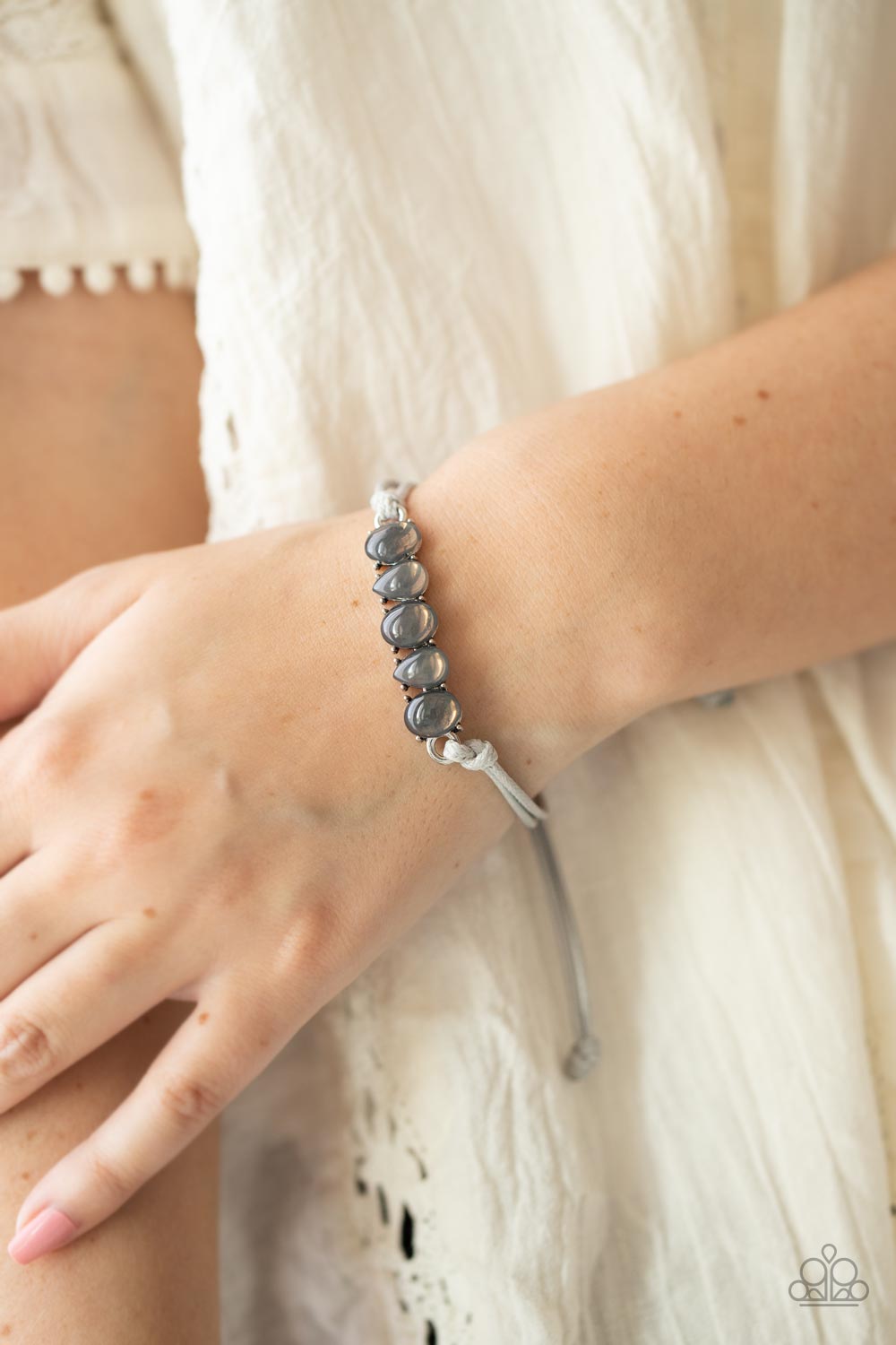 Opal Paradise - Silver Opal Beaded Paparazzi Urban Bracelet
