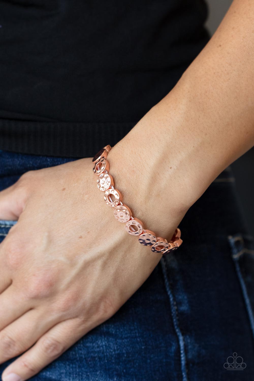 Metro Metalsmith - Copper Rings & Discs Paparazzi Stretch Bracelet