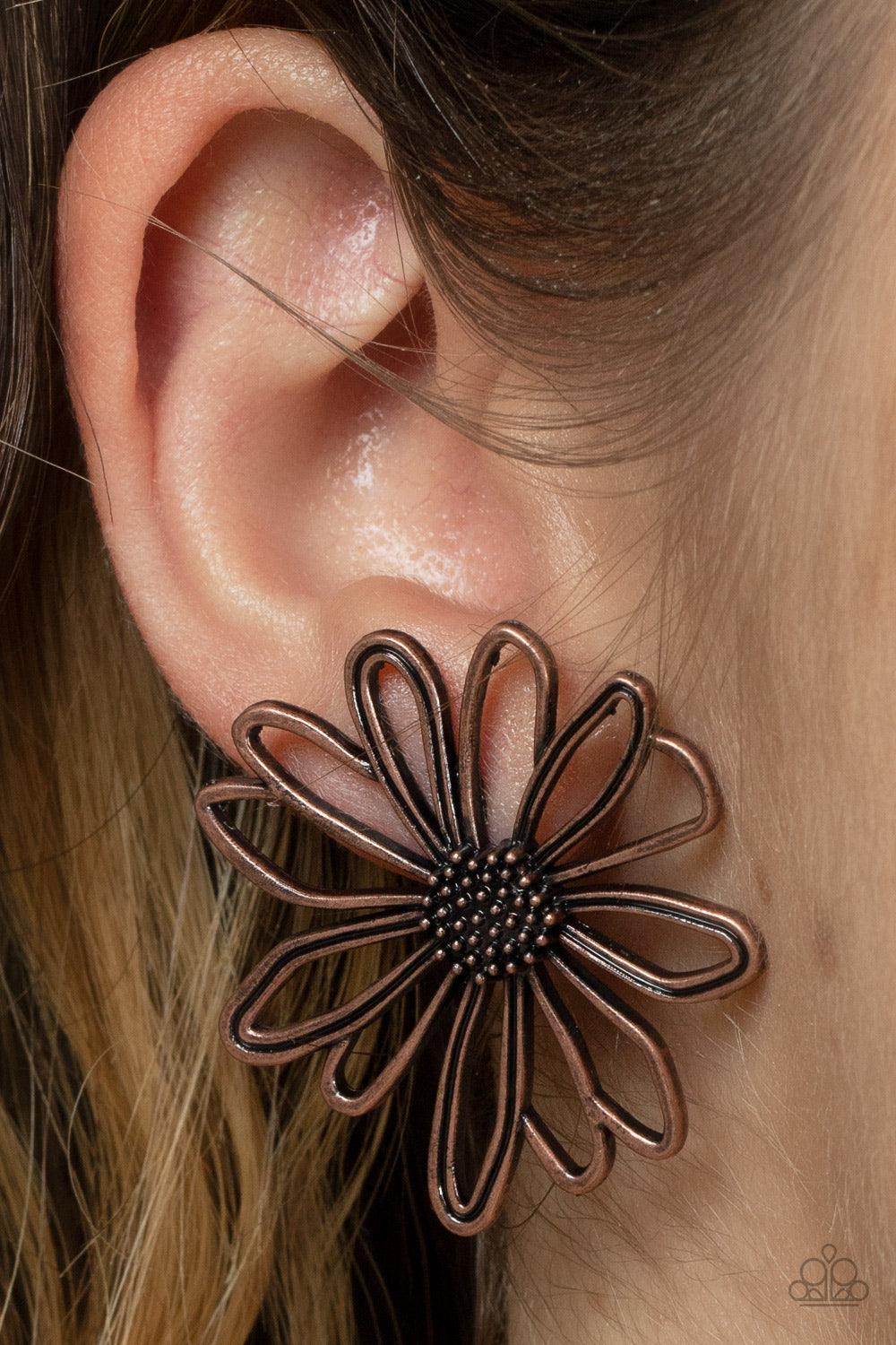 Artisan Arbor - Copper Flower Paparazzi Post Earrings