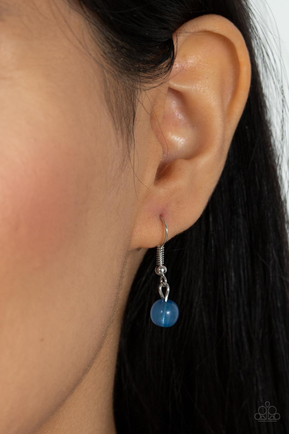 Tropical Tourist - Blue Cloudy/Solid Acrylic Beaded Paparazzi Necklace & matching earrings