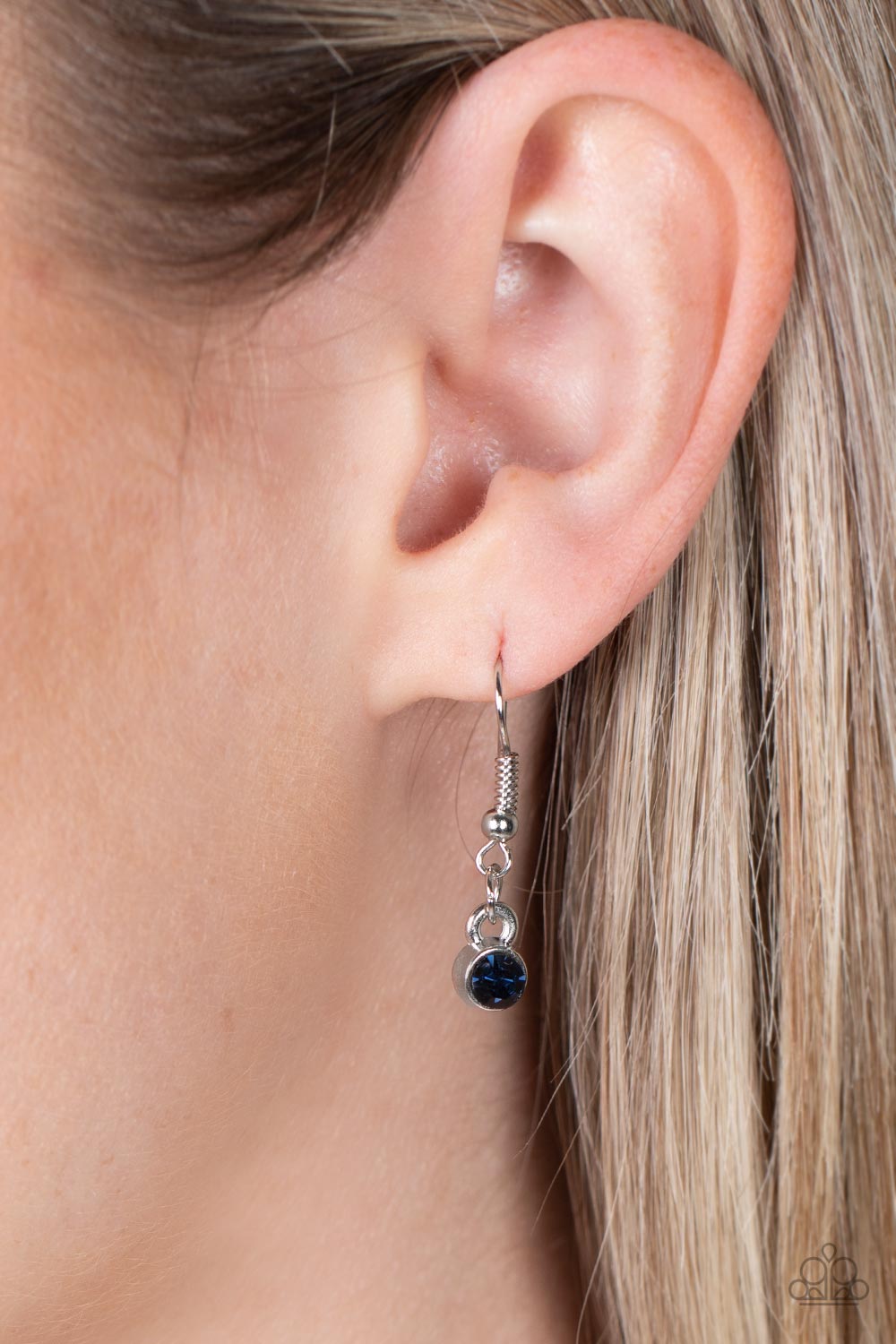 Won The Lottery - Blue Rhinestone Collar Paparazzi Necklace & matching earrings