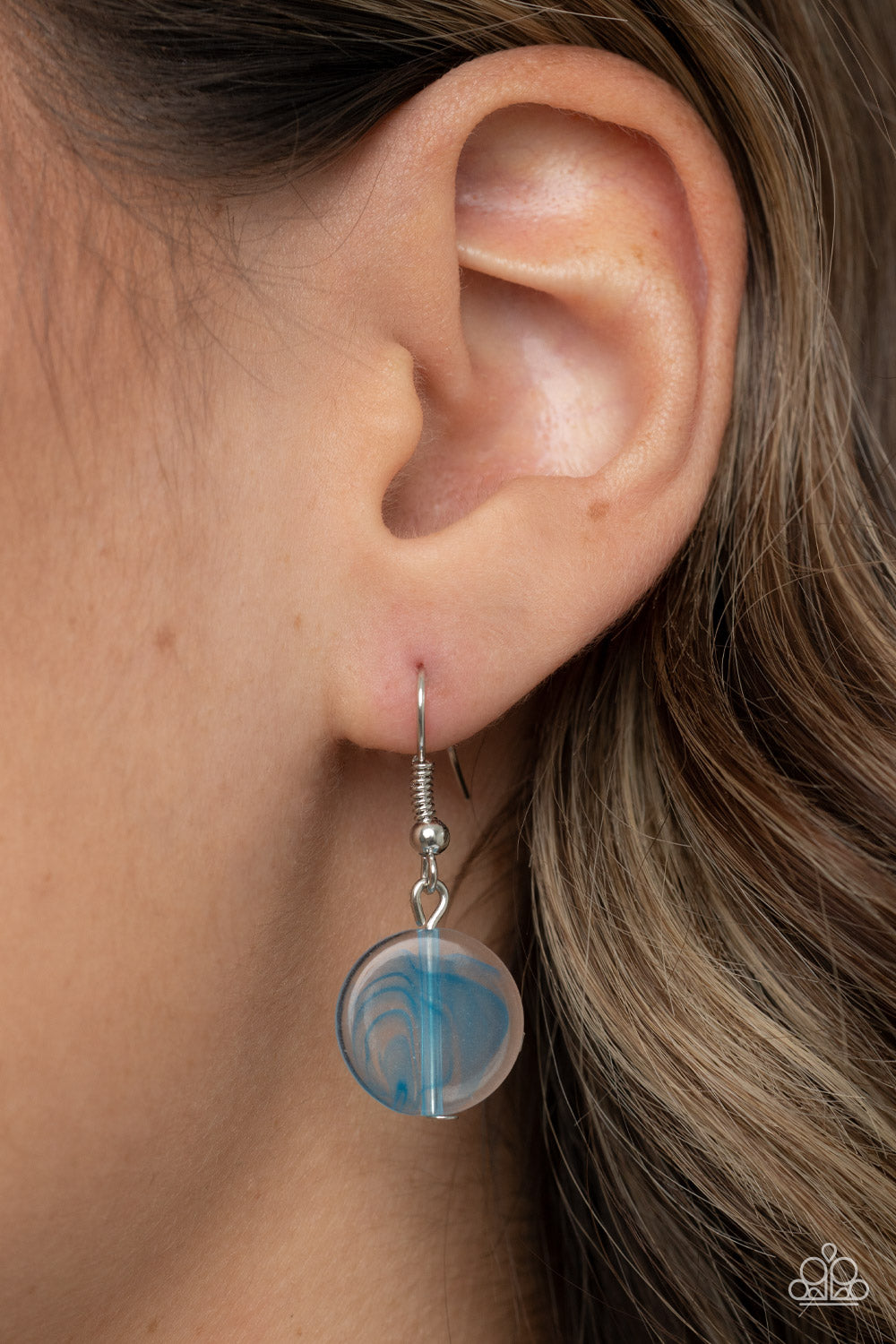 Belle of the Beach - Blue Oversized Beaded Paparazzi Necklace & matching earrings