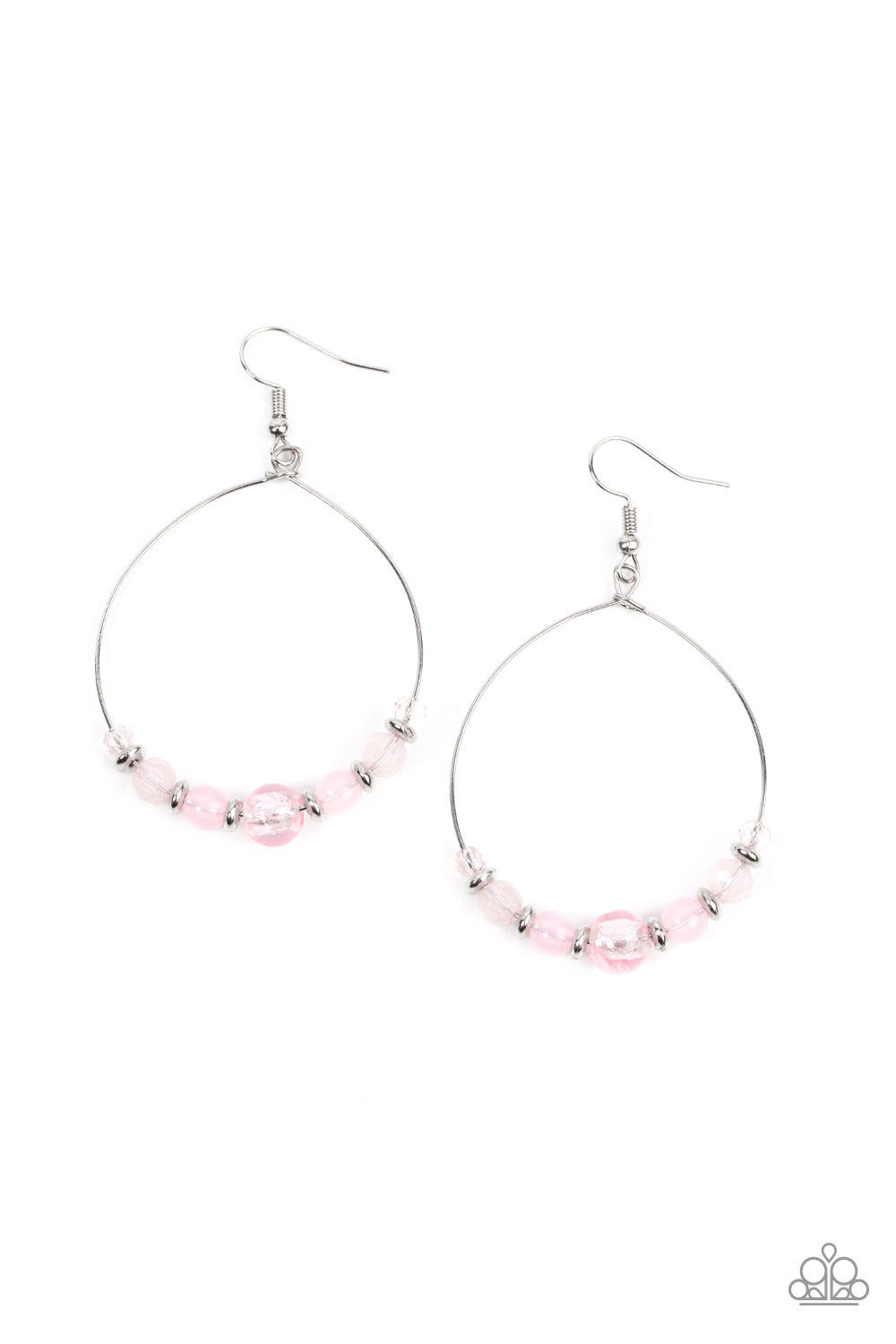 Ambient Afterglow - Pink Opaque & Glassy Beaded Paparazzi Earrings
