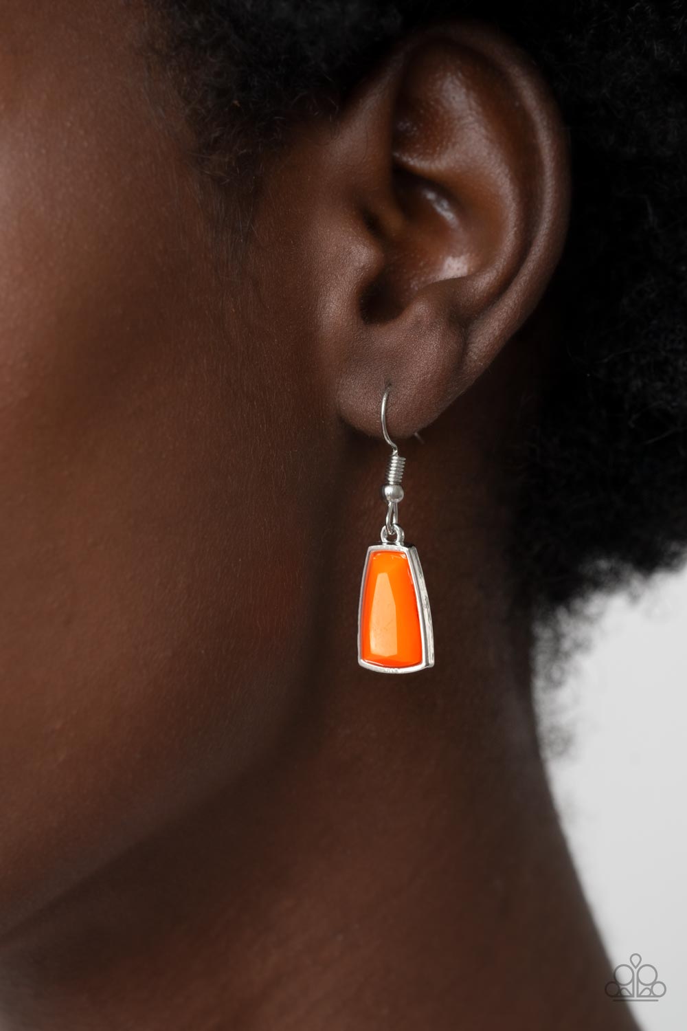 Luscious Luxe - Orange Faceted Bead Paparazzi Necklace & matching earrings