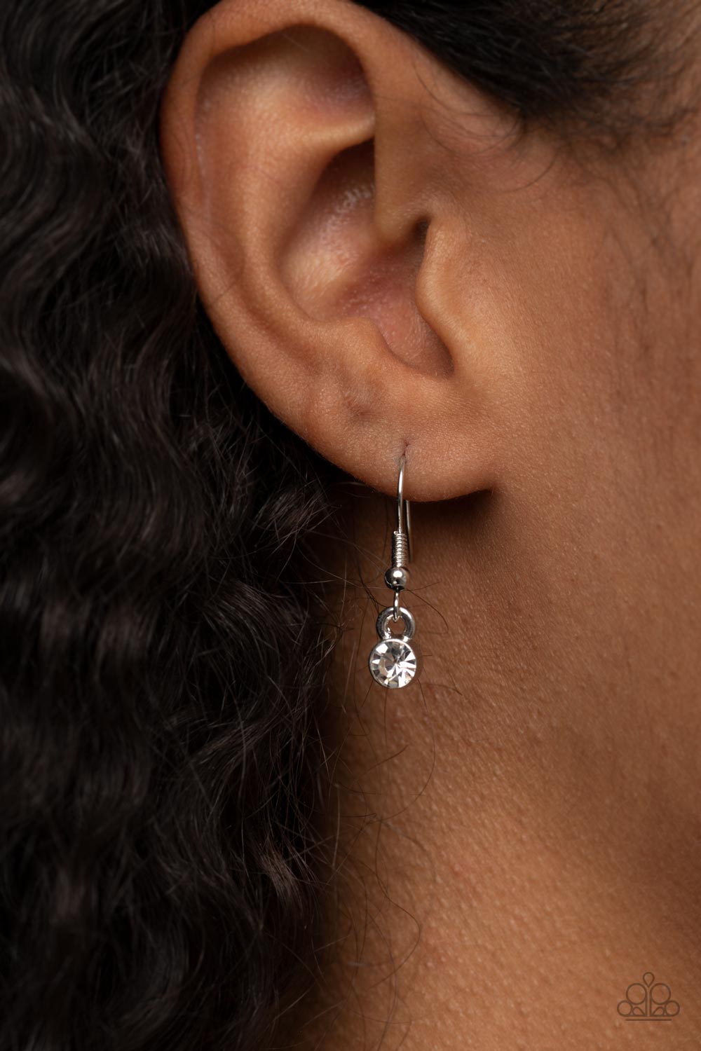 Dashingly Duchess - Blue Pearl & White Rhinestone Paparazzi Necklace & matching earrings