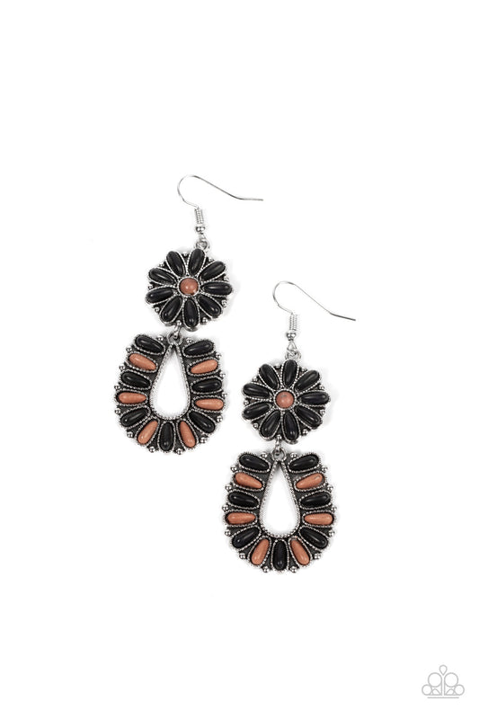 Badlands Eden - Black & Brown Stone Southwestern Inspired Paparazzi Earrings