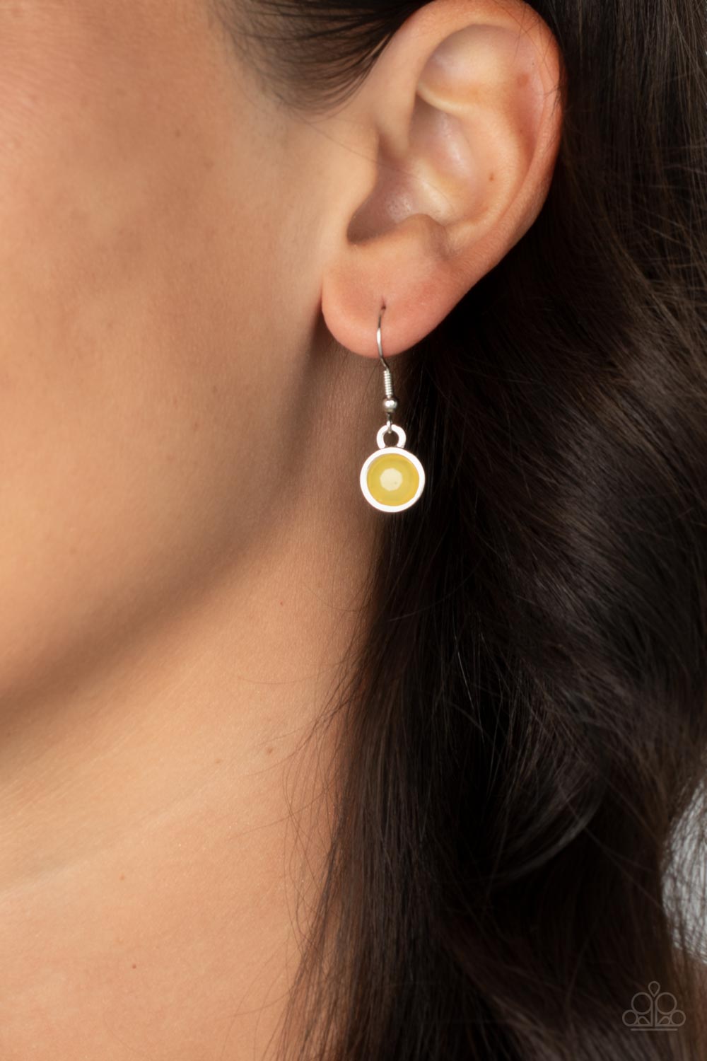 Moonbeam Magic - Yellow Crystal-Like Beaded Paparazzi Necklace & matching earrings