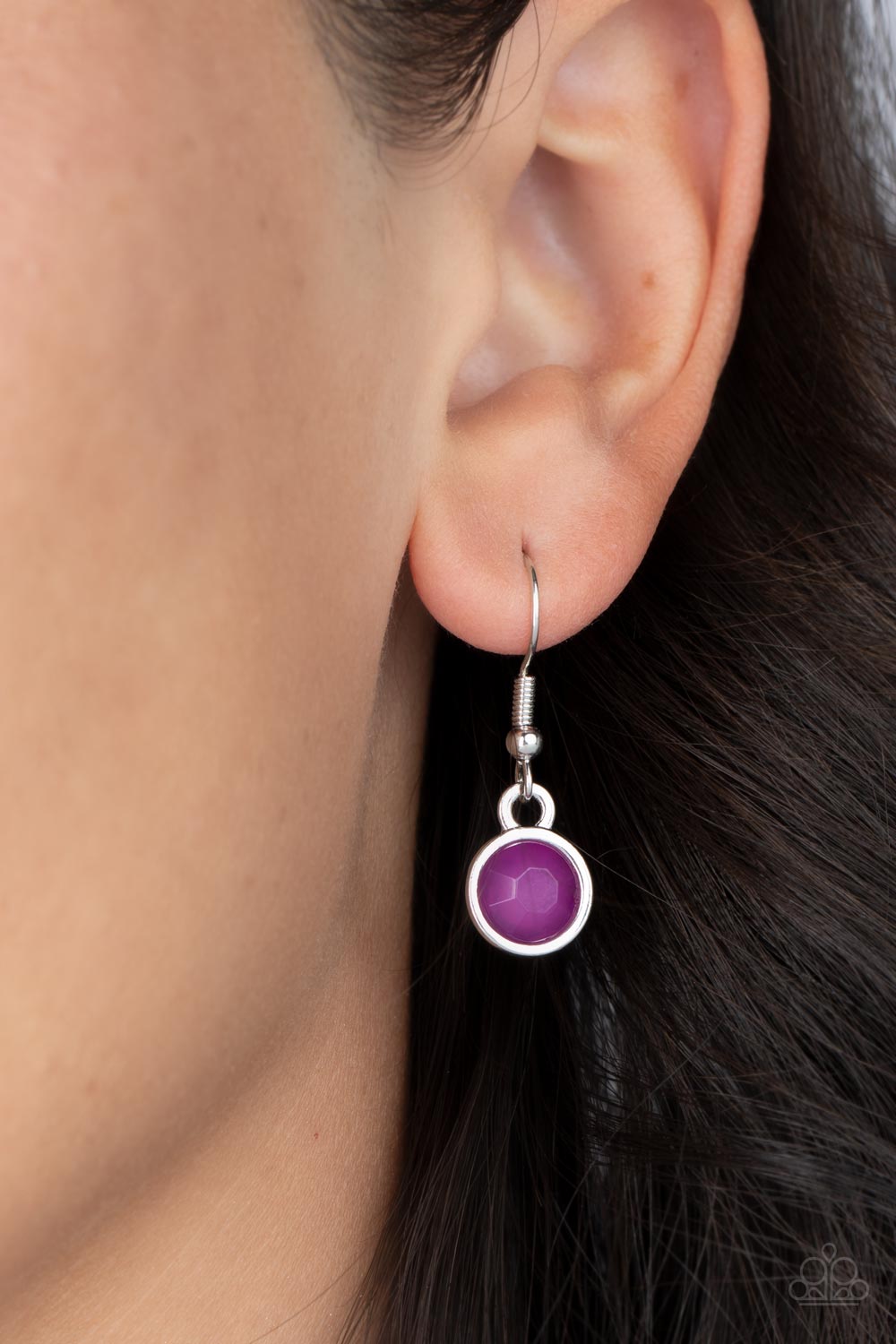 Moonbeam Magic - Purple Milky Beaded Paparazzi Necklace & matching earrings