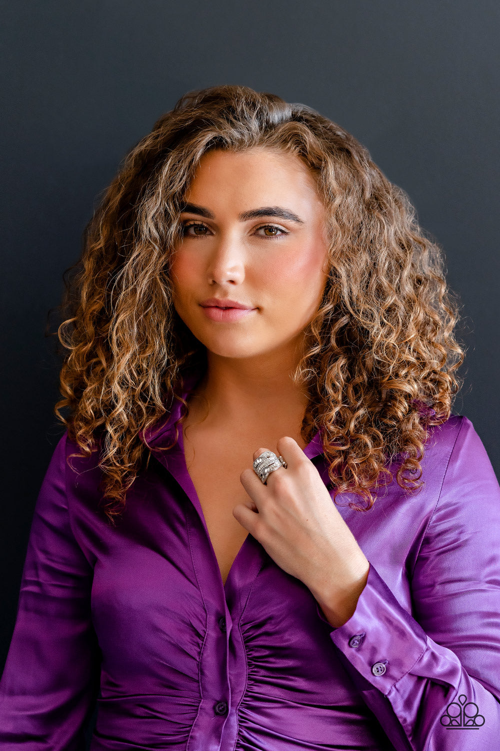 Six-Figure Flex - White Rhinestone Encrusted Twisted Silver Band Paparazzi Ring