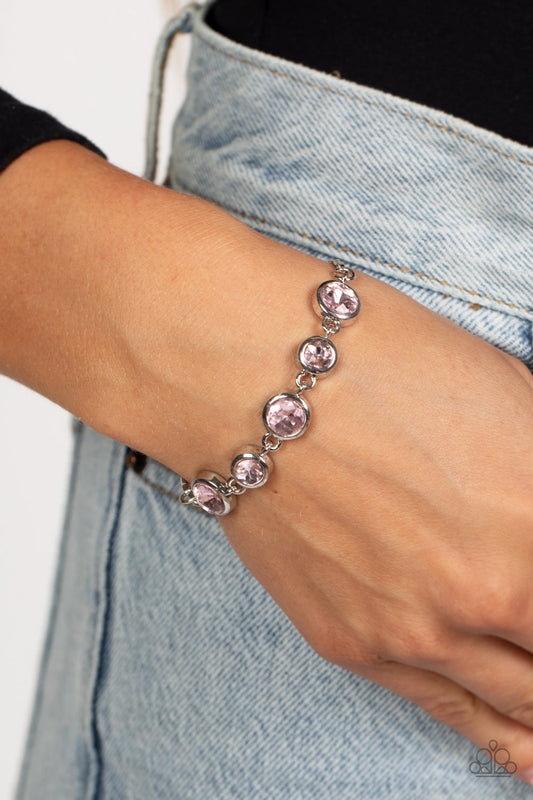 Classically Cultivated - Pink Round Rhinestone Paparazzi Urban Bracelet