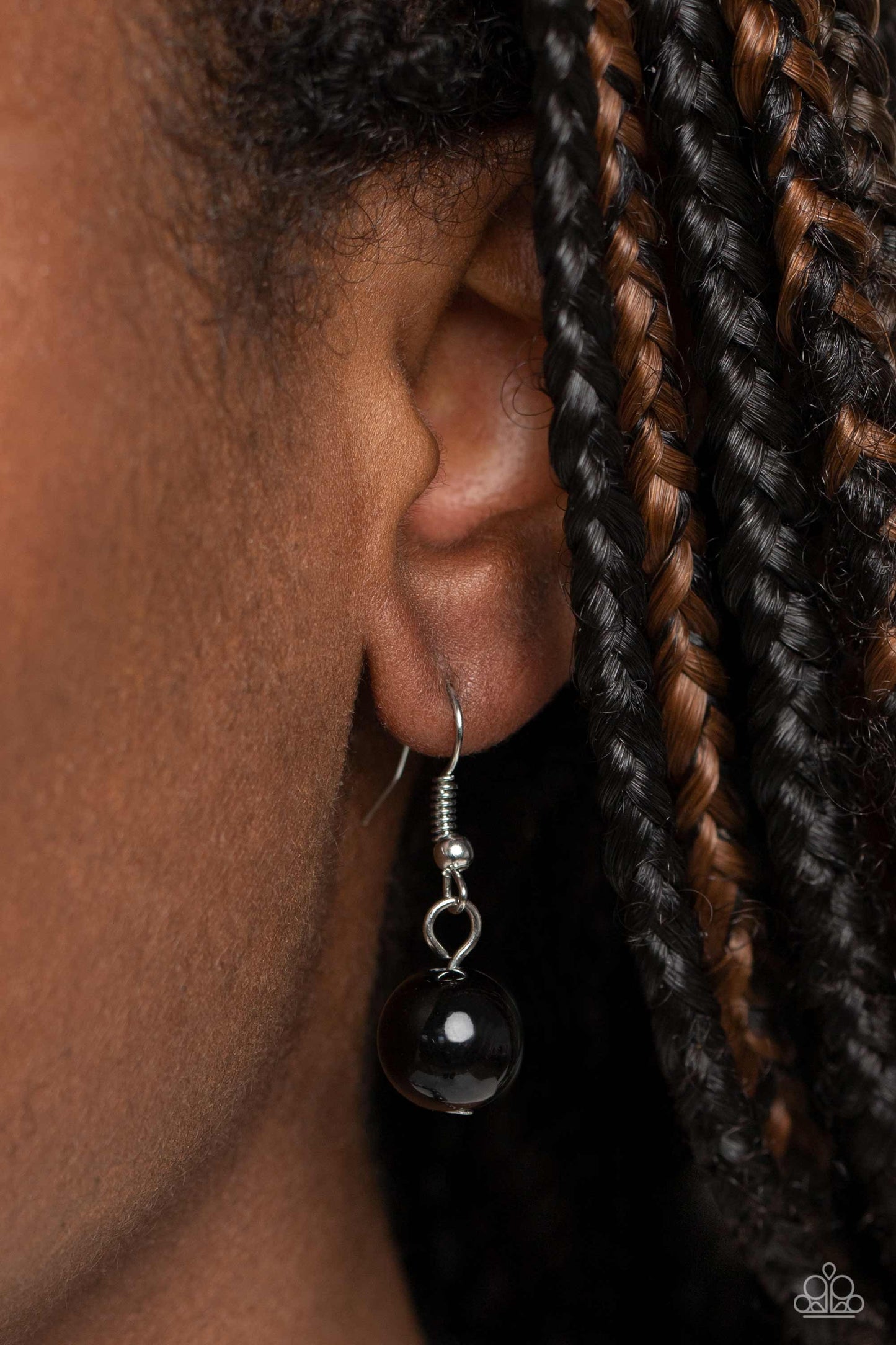 No Laughing SPLATTER - Multi Color Splatter Black Bead Paparazzi Necklace & matching earrings