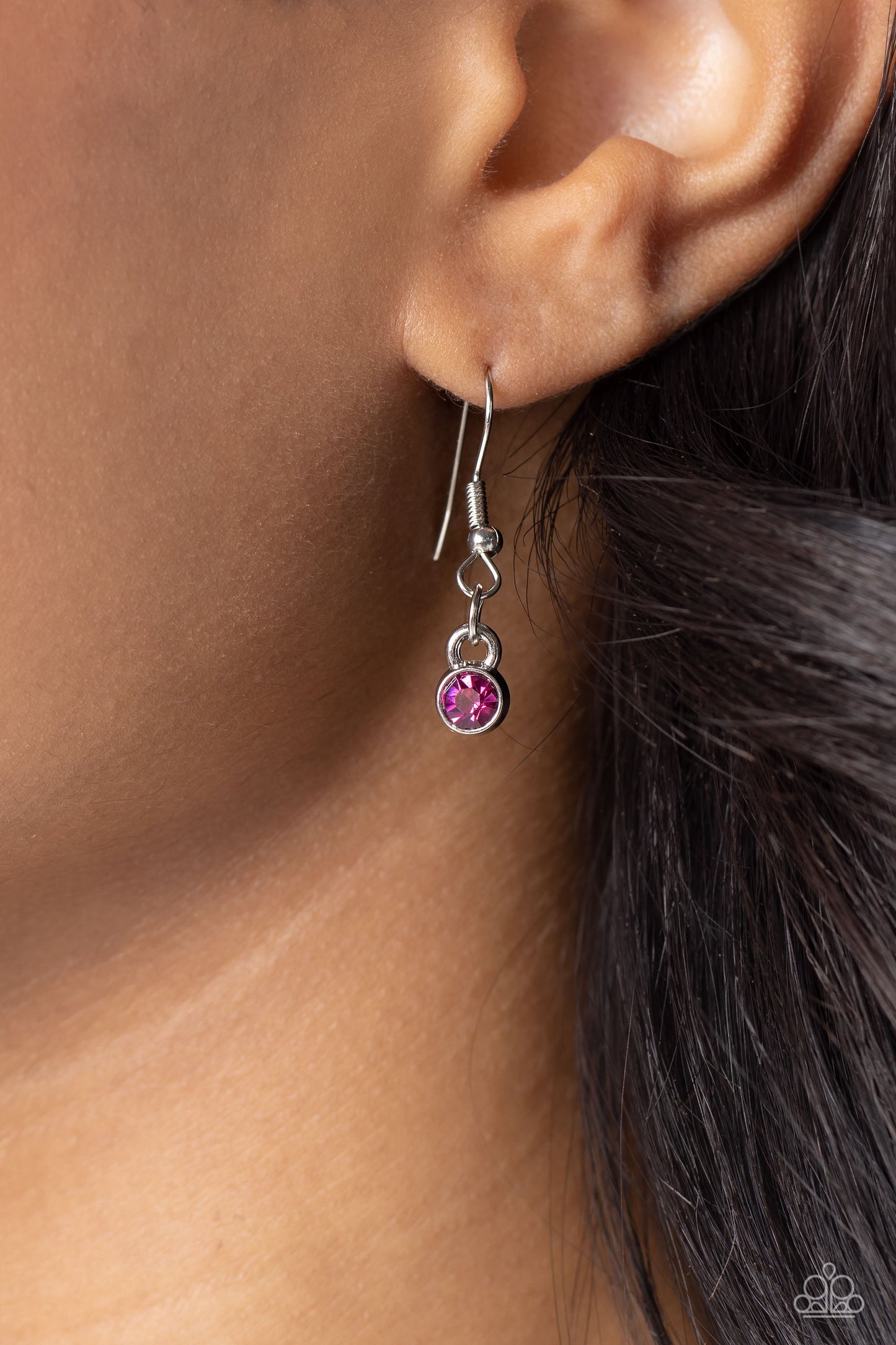 Emerald Energy - Multi Oversized Fuchsia Gem/Neon Green Pendant Paparazzi Necklace & matching earrings