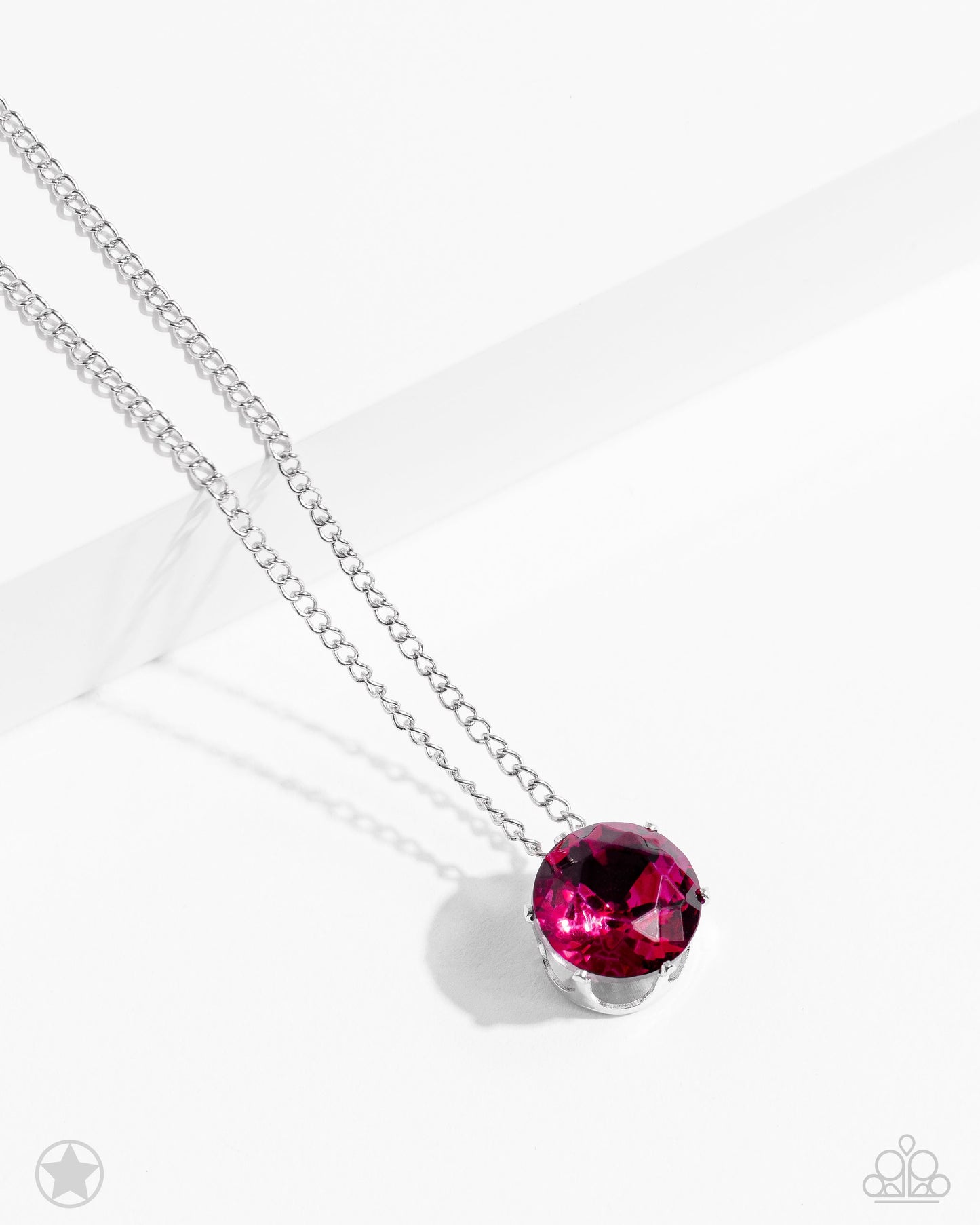 What a Gem - Pink Rhinestone Pendant Paparazzi Necklace & matching earrings