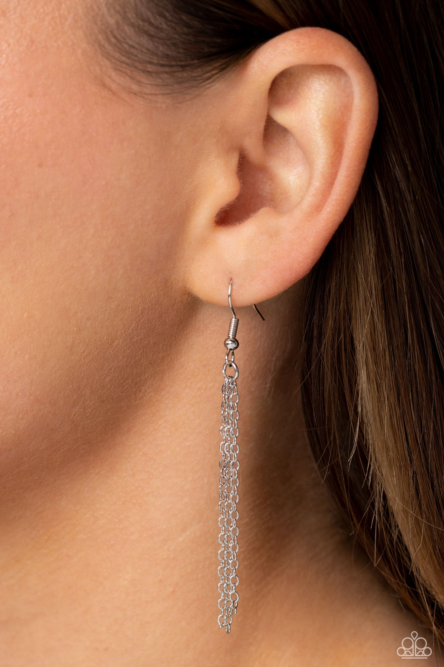 Leave Your Initials - Silver "R" Pendant Paparazzi Necklace & matching earrings