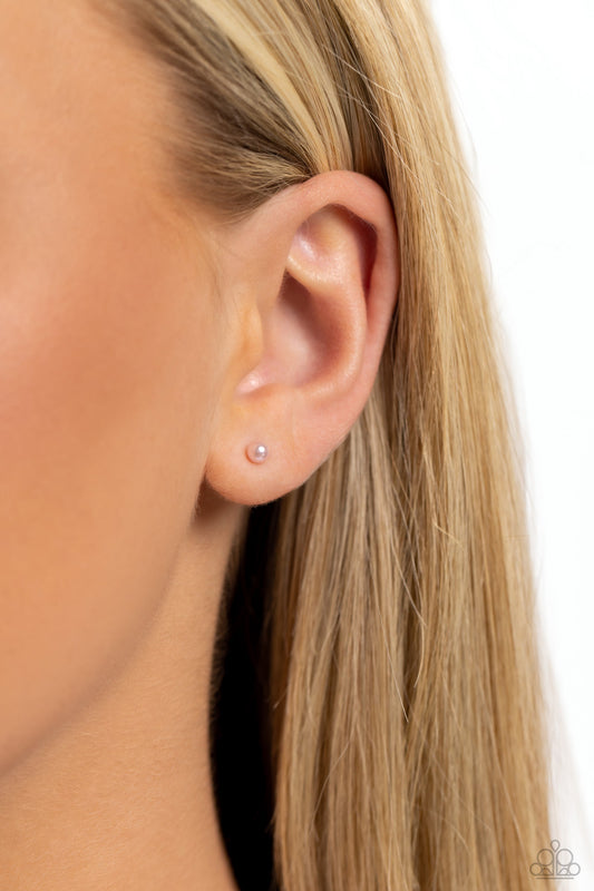Dainty Details - Pink Dainty Pearl Paparazzi Post Earrings