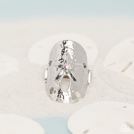 STARFISH Power - Orange UV Rhinestone & Sand Dollar Motif Paparazzi Ring