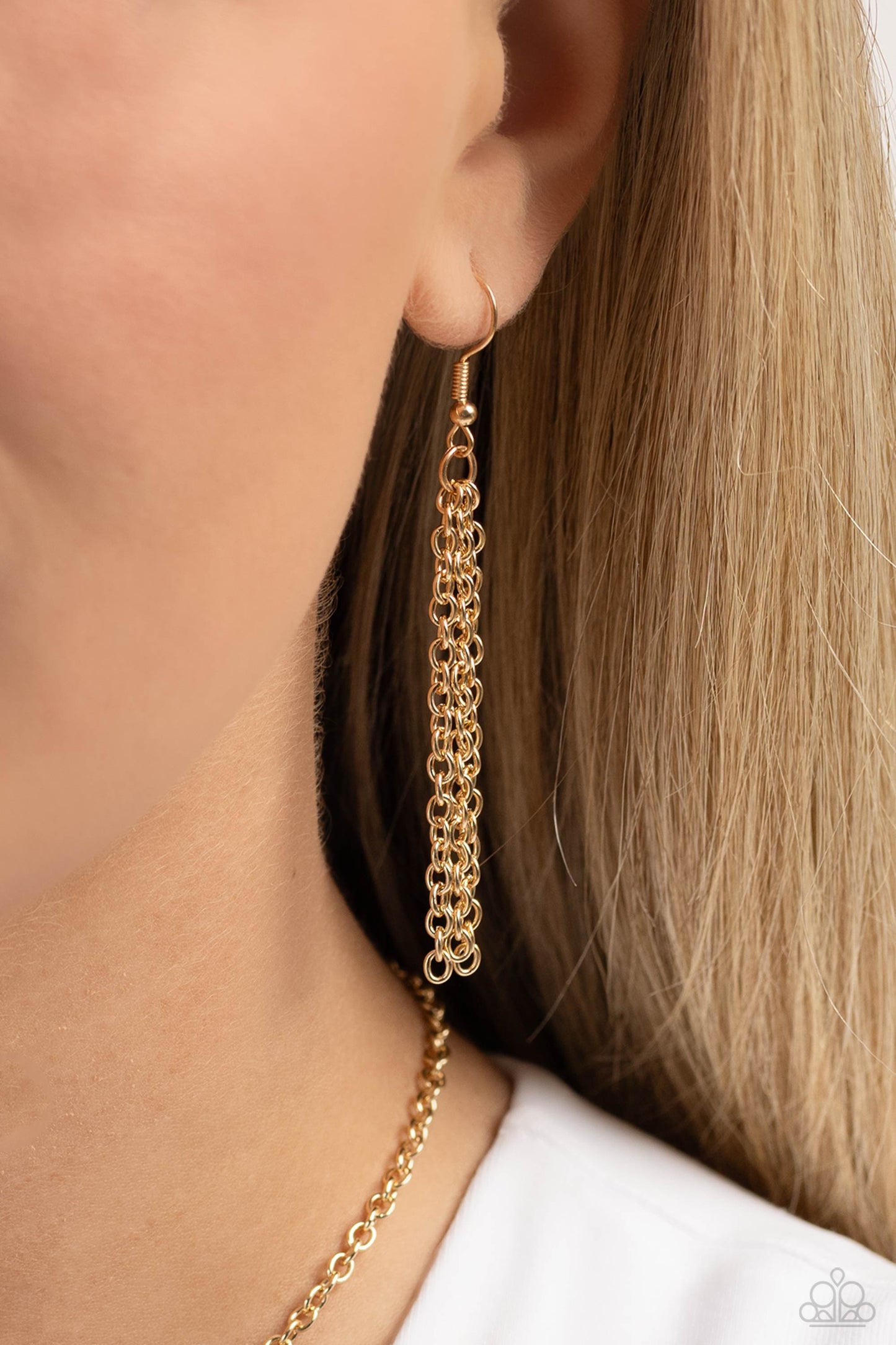 Mans Best Friend - Gold Heart/Gold Paw Print/Pink "Best Friend" Pendant Paparazzi Necklace & matching earrings