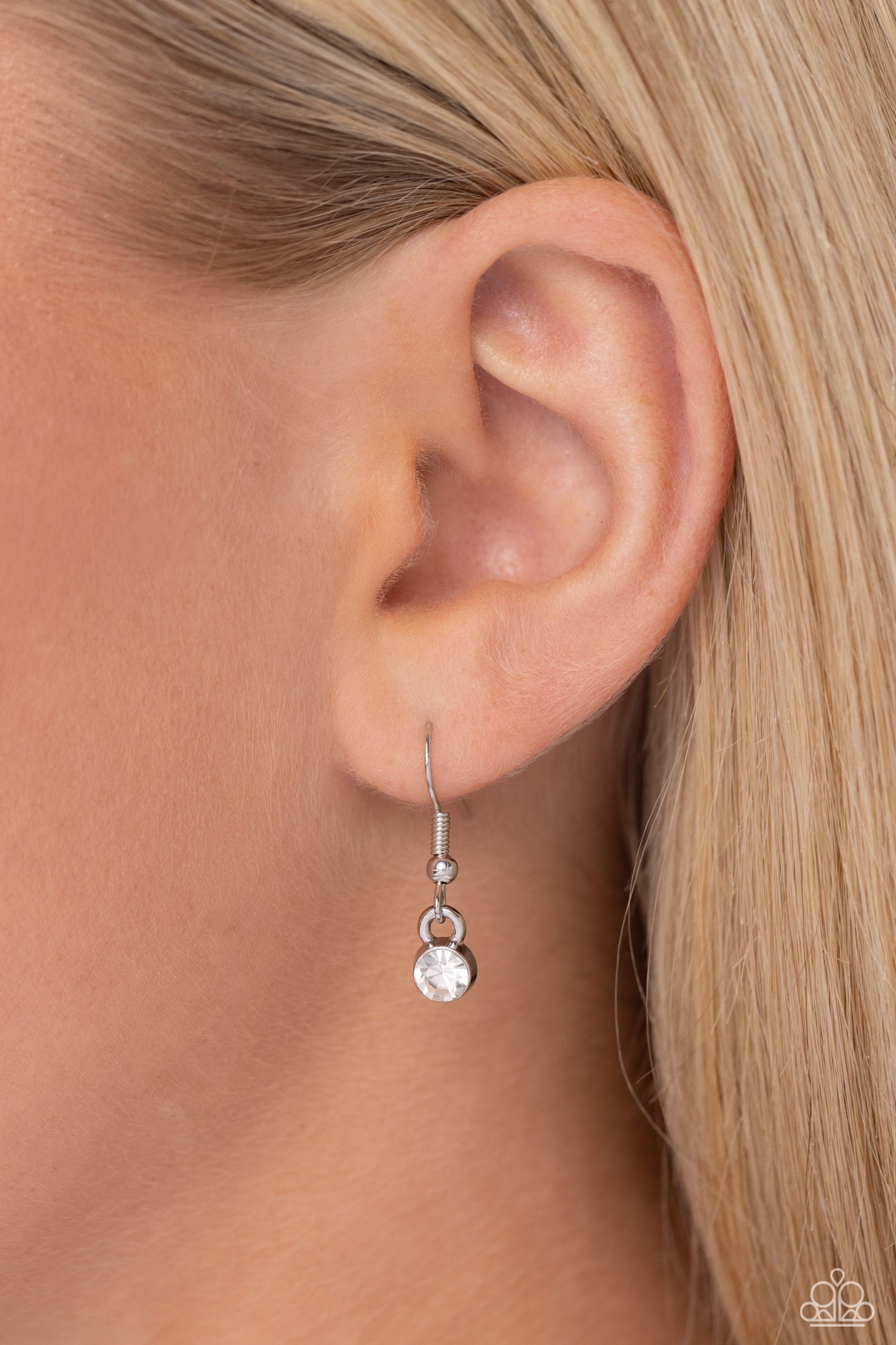 Al-ROSE Ready - Black Roses/White Rhinestones/White Pearls Paparazzi Necklace & matching earrings