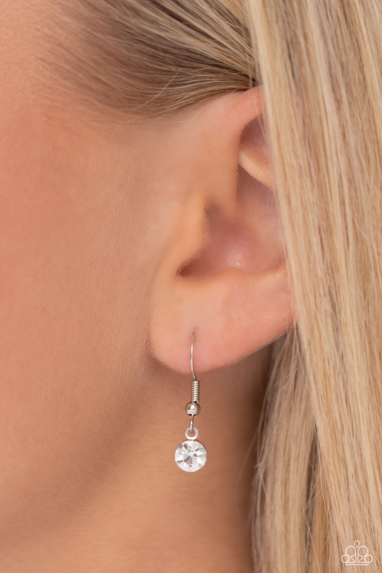 Goalkeeper Glam - Black/White Rhinestone Encrusted Soccer Ball Pendant Paparazzi Necklace & matching earrings