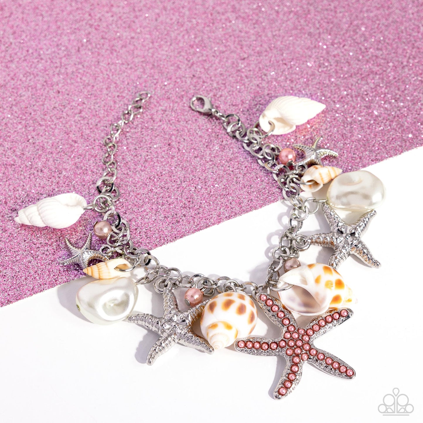 Seashell Song - Multi Colored Beach-Inspired Charms Paparazzi Adjustable Bracelet