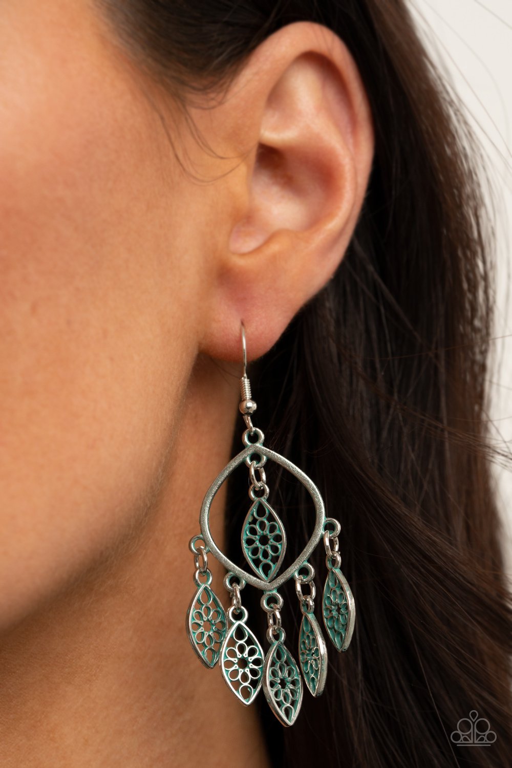 Artisan Garden - Silver/Patina Finish Paparazzi Earrings