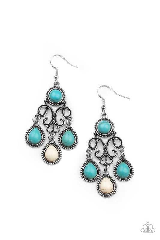 Canyon Chandelier - Multi Stone Paparazzi Earrings