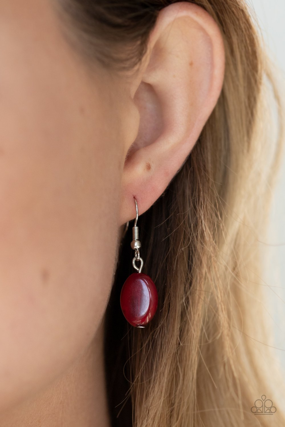 Lay Down Your CHARMS - Red, Black, & Silver Beaded Charm Paparazzi Necklace & matching earrings