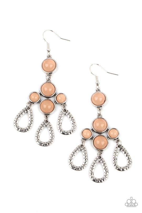 Mediterranean Magic - Brown Opaque Beaded Paparazzi Earrings