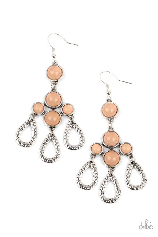 Mediterranean Magic - Brown Opaque Beaded Paparazzi Earrings