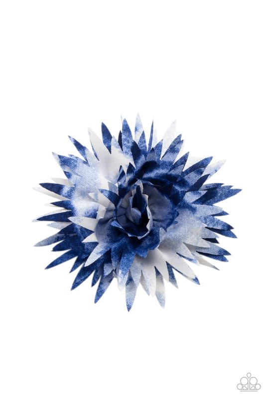 My Favorite Color Is Tie Dye - Blue Tie Dye Paparazzi Hair Clip