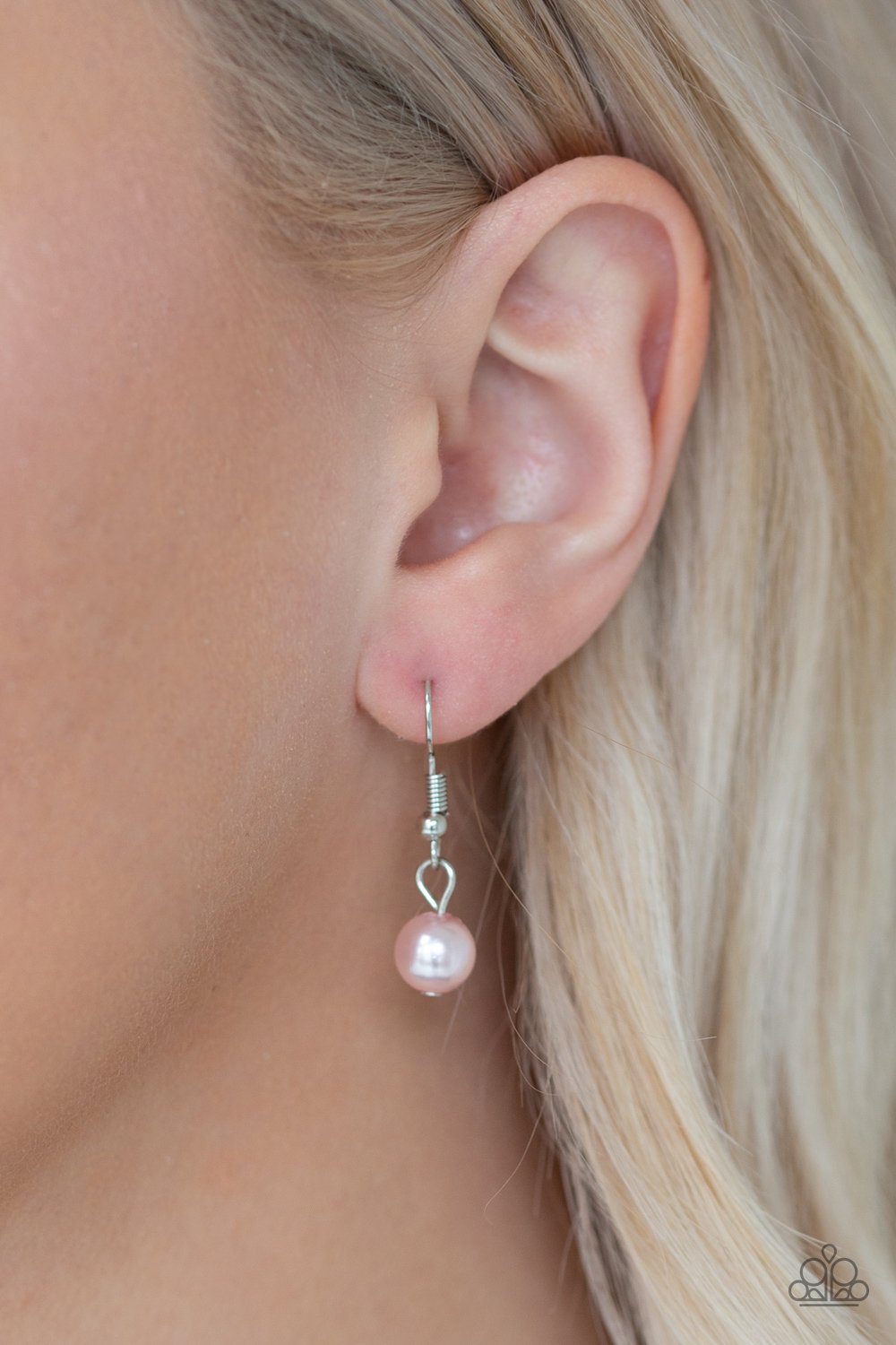 Party Time - Pink Pearl Paparazzi Necklace & matching earrings