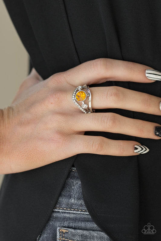 Rich with Richness - Yellow Rhinestone Paparazzi Ring