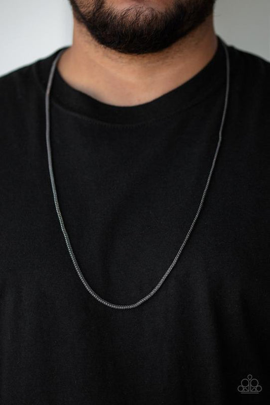 Underground - Gunmetal Mesh Chain Paparazzi Men's Necklace