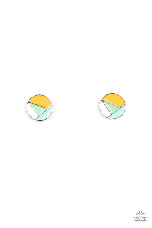 Artistic Expression - Multi Colored Dainty Paparazzi Post Earrings