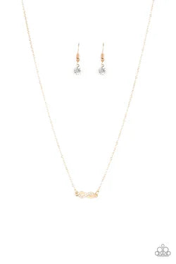 Always a Winner - Gold Infinity Necklace and matching earrings