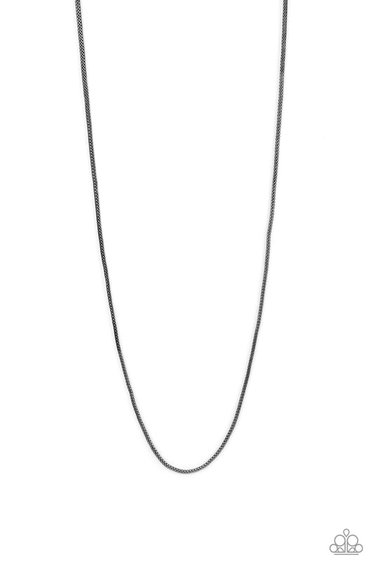 Underground - Gunmetal Mesh Chain Paparazzi Men's Necklace