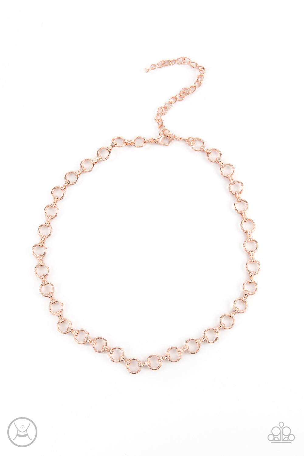 Insta Connection - Rose Gold Paparazzi Choker Necklace & matching earrings