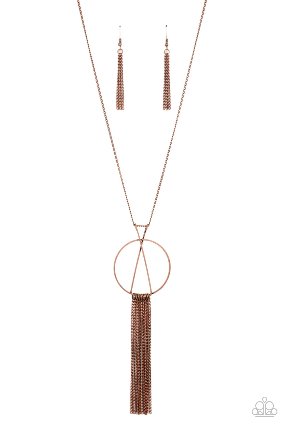 Apparatus Applique - Copper Paparazzi Pendant Necklace & matching earrings