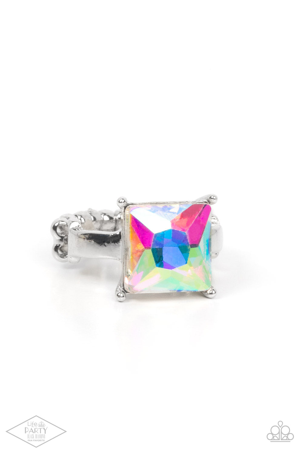 Ready For My Coronation - Multicolored Iridescent Rhinestone Paparazzi Ring