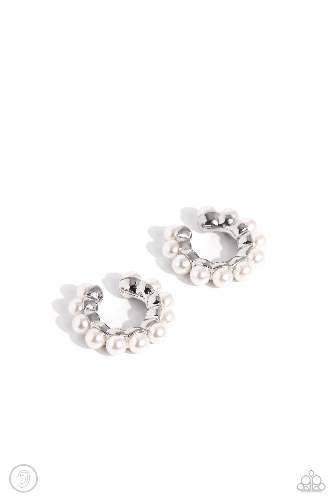 Popular Pearls - White Pearl Ear Cuff Paparazzi Earrings