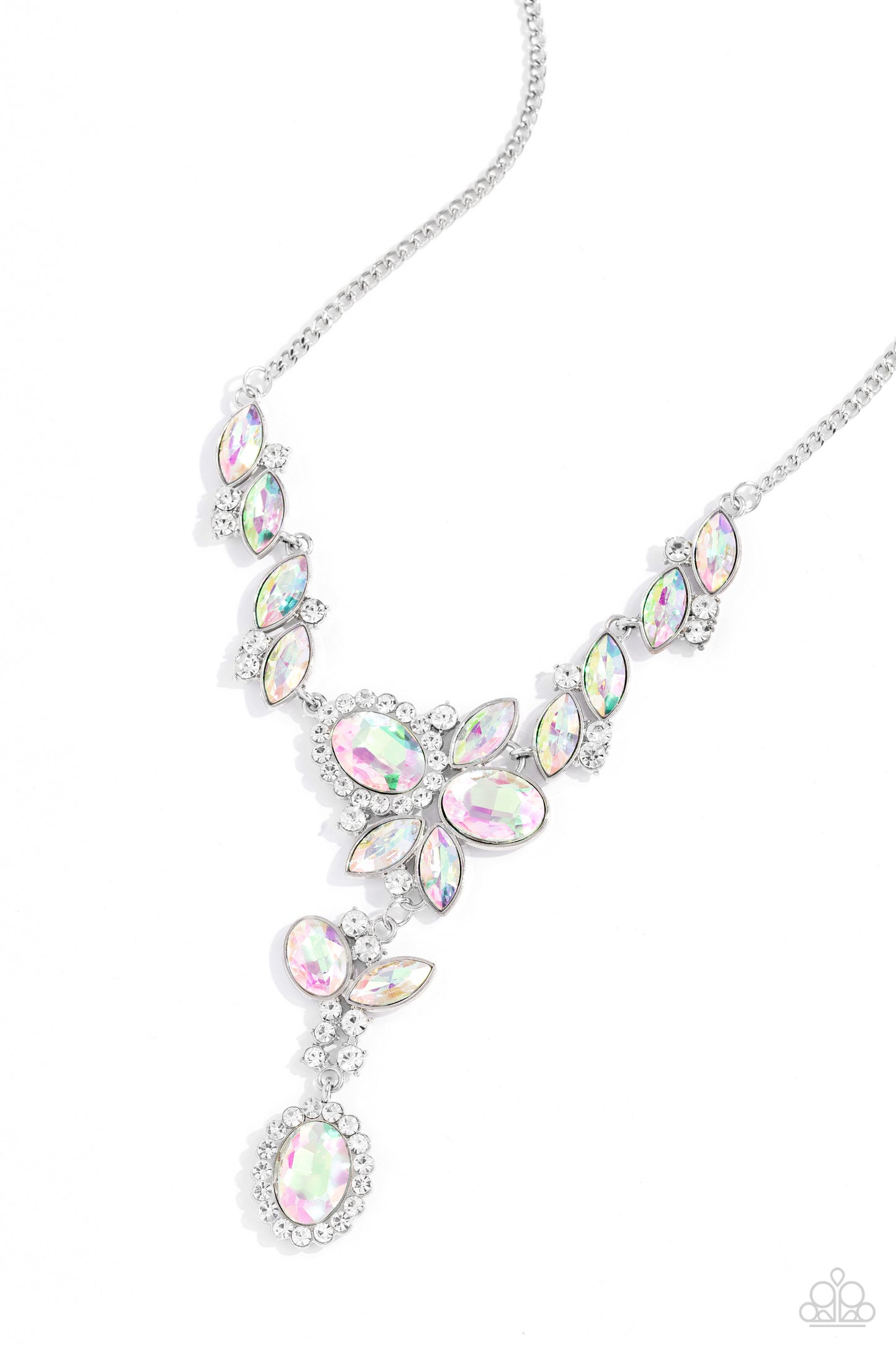 Generous Gallery - Multicolored Iridescent Gems Paparazzi Necklace & matching earrings
