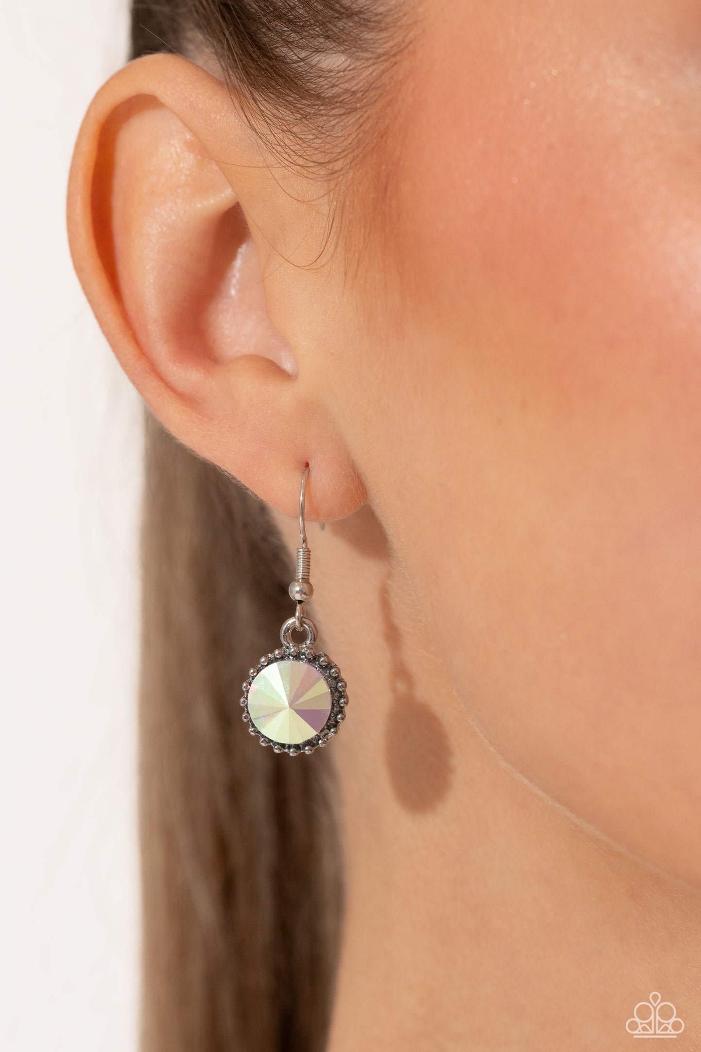 Dripping in Dazzle - Multi Iridescent Gem Paparazzi Necklace & matching earrings