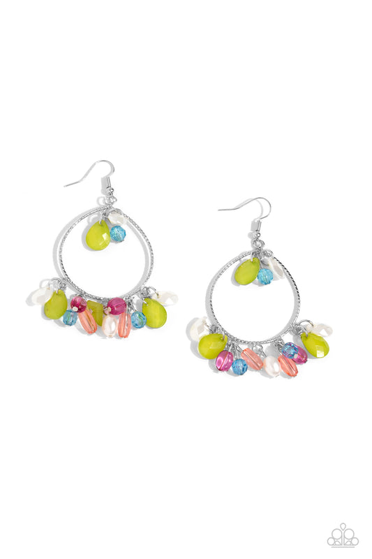 Elite Expression - Multi Colored Beaded Paparazzi Earrings