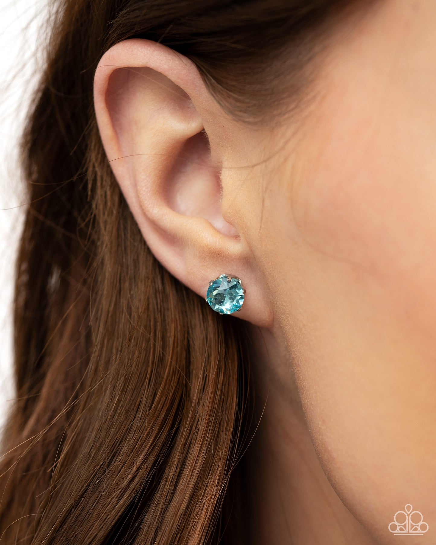 Breathtaking Birthstone - Blue Rhinestone March Paparazzi Post Earrings