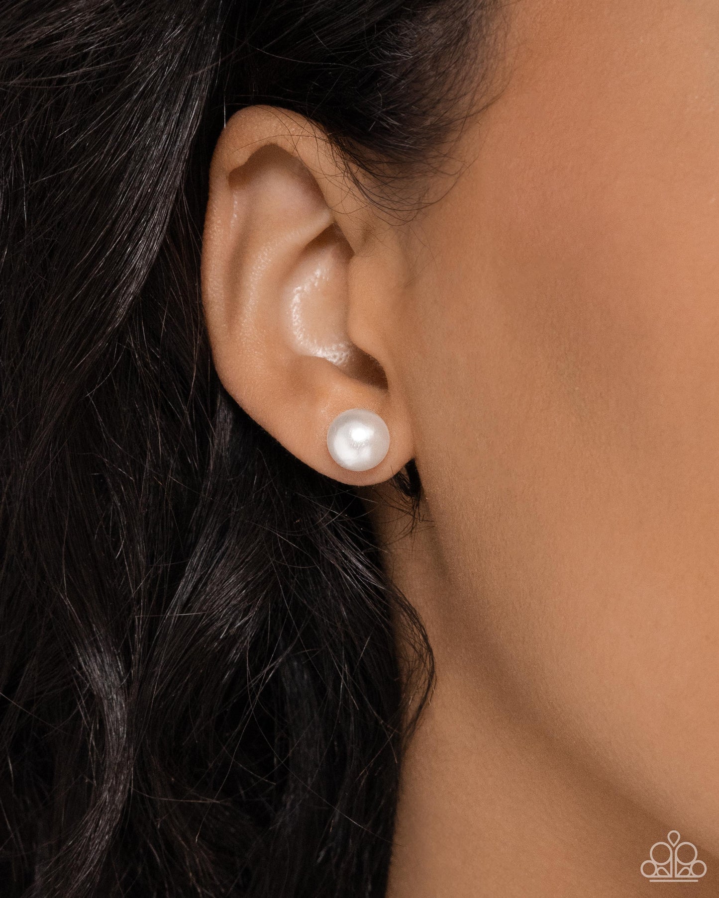Breathtaking Birthstone - White Pearl June Birthstone Paparazzi Post Earrings