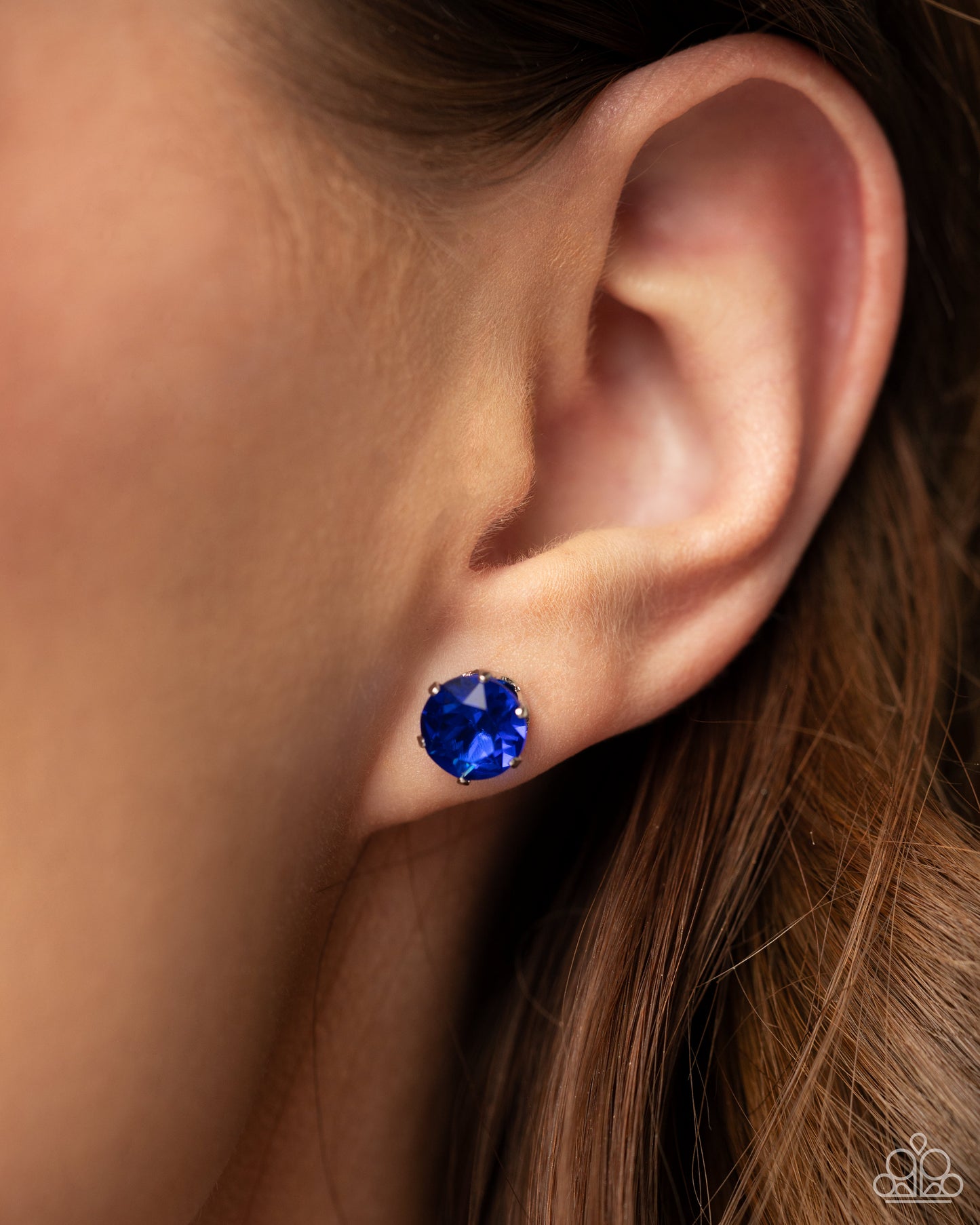 Breathtaking Birthstone - Blue Sapphire Rhinestone September Birthstone Paparazzi Post Earrings