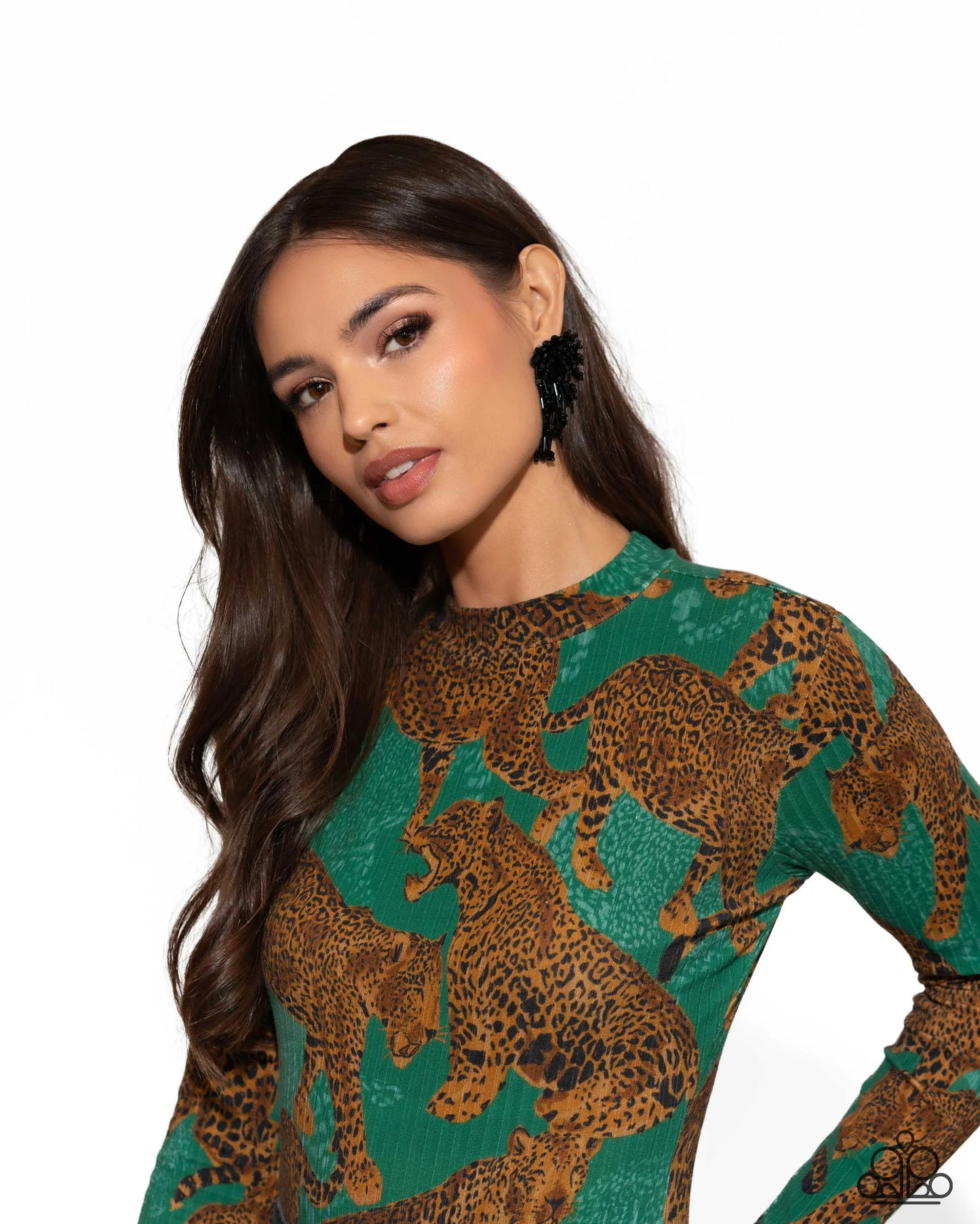 Congratulatory Charm - Black Beaded Explosion Paparazzi Post Earrings