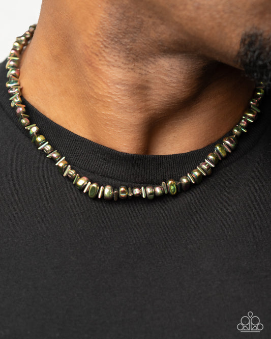 Urban Union - Multicolored Oil-Spill Pebbles Paparazzi Necklace
