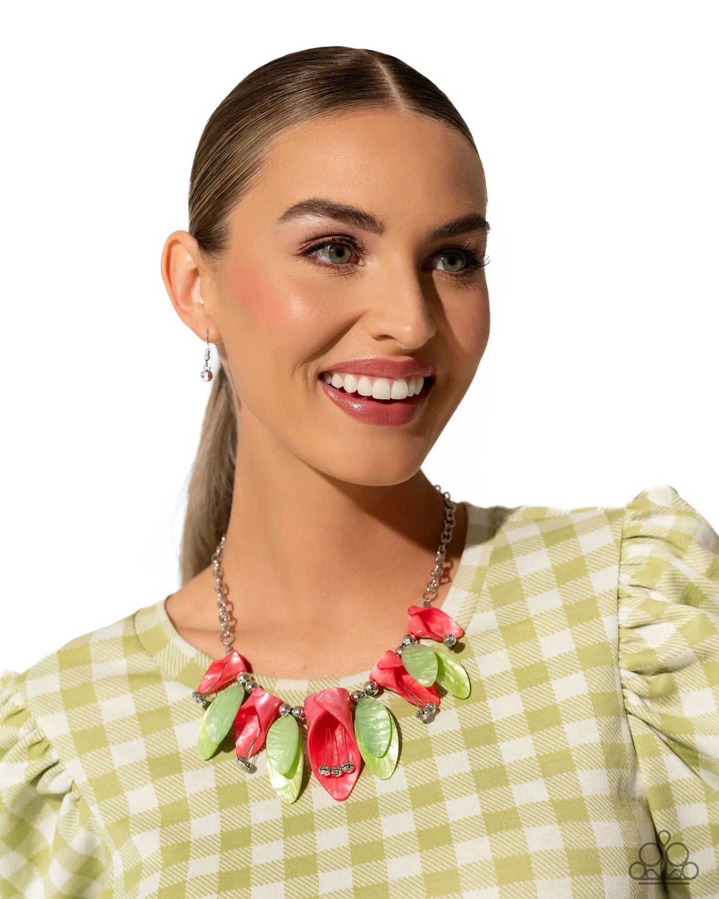 Garden Gaze - Multicolored Acrylic Tulip-Like Flowers Paparazzi Necklace & matching earrings